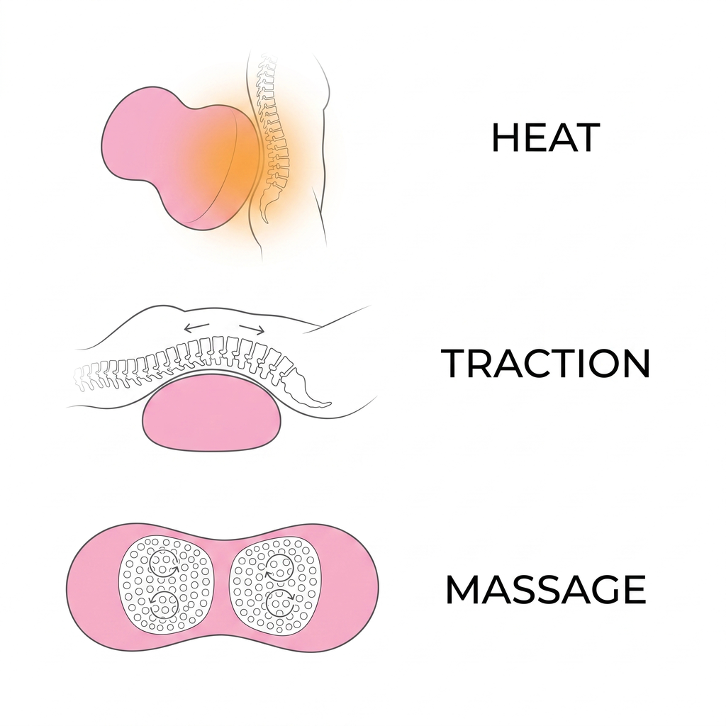 kradle 3-in-1 therapy massager for back pain