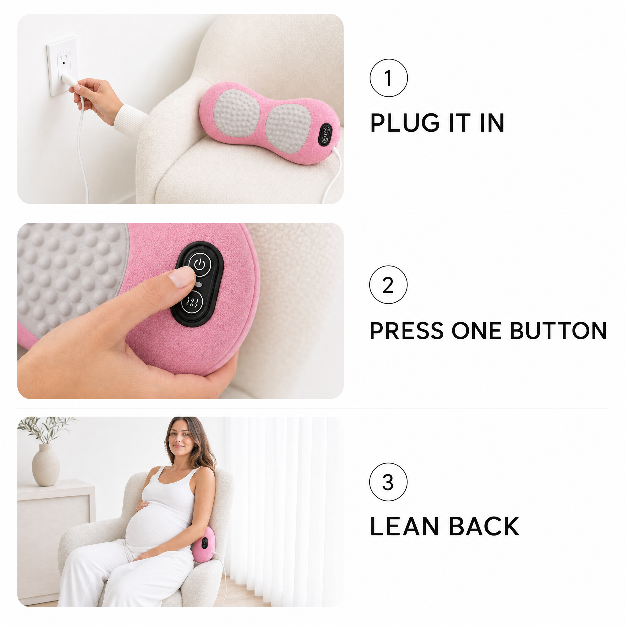 kradle 3-in-1 therapy massager for back pain